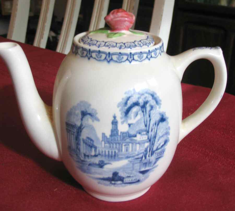 FON80 Blue Teapot & Lid by Fondeville-1
