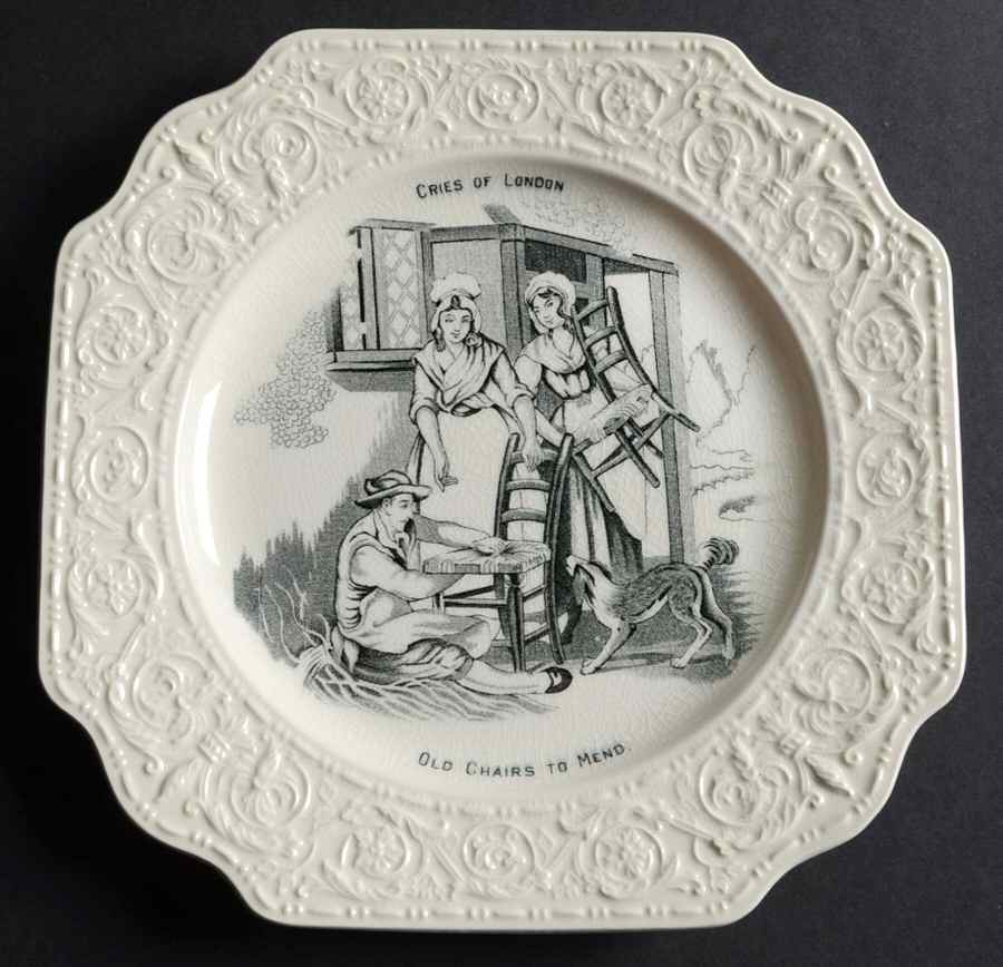Cries of London Square Salad Plate by S Fieldings & Co.-1
