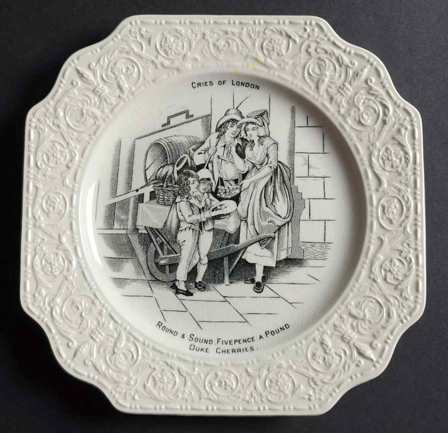 Cries of London Square Salad Plate by S Fieldings & Co.-1