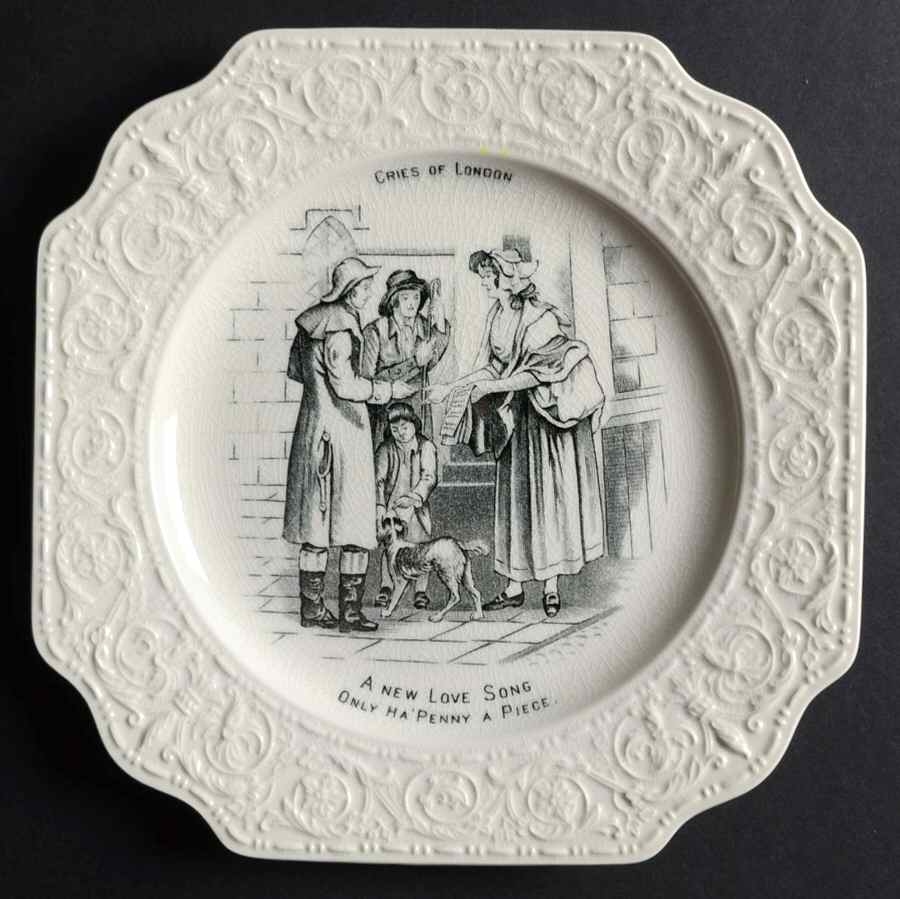 Cries of London Square Salad Plate by S Fieldings & Co.-1