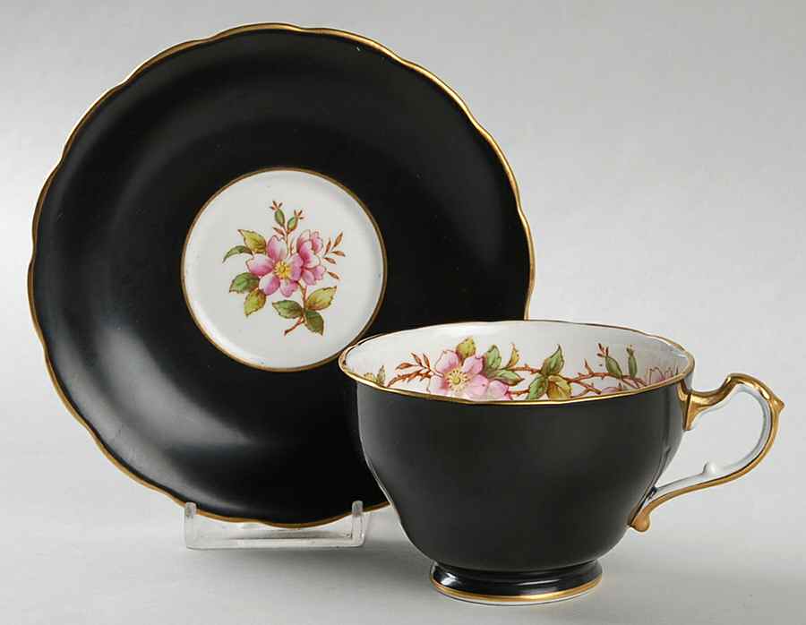 1420 Footed Cup & Saucer Set by Floral China-1