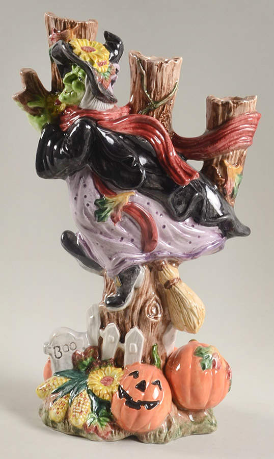 Halloween Harvest Three Light Candlestick by Fitz & Floyd-1