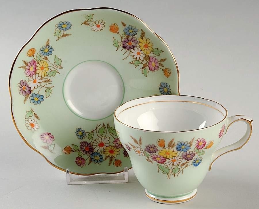 V2868 Footed Cup & Saucer Set by Foley-1
