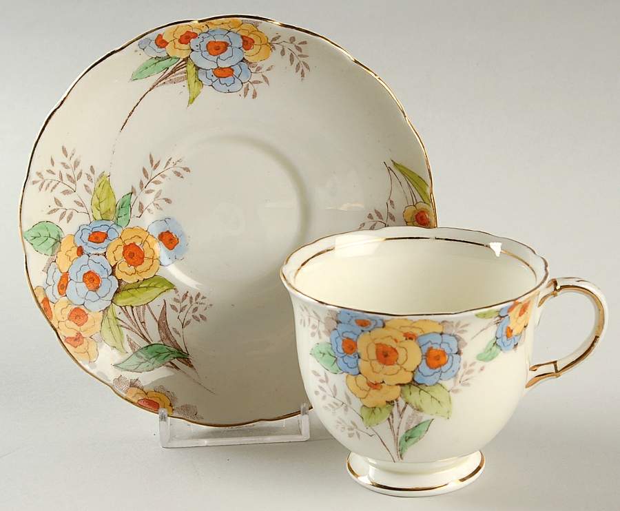 V2373 Footed Cup & Saucer Set by Foley-1