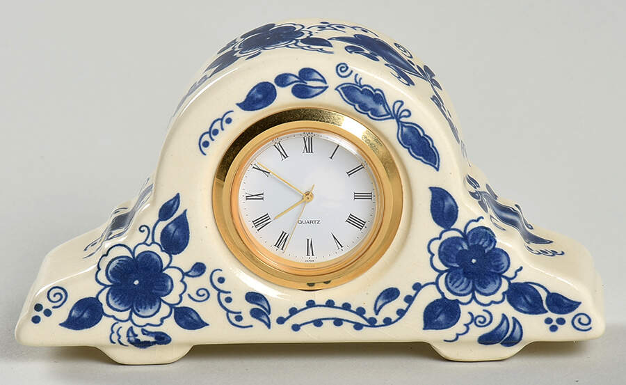 Delfts Mini Mantel Clock by Flora (Delftware)-1