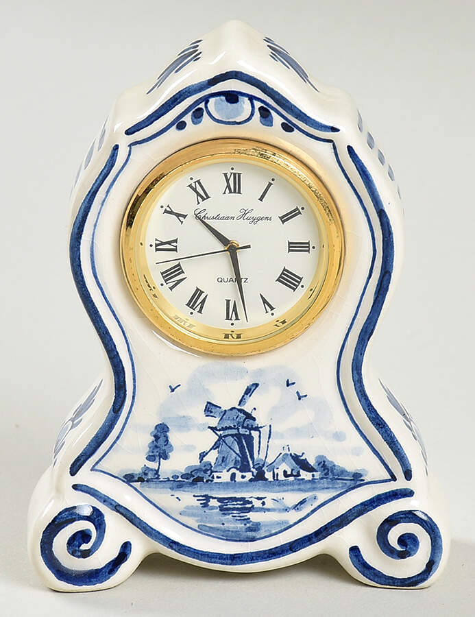 Delfts Mini Clock by Flora (Delftware)-1