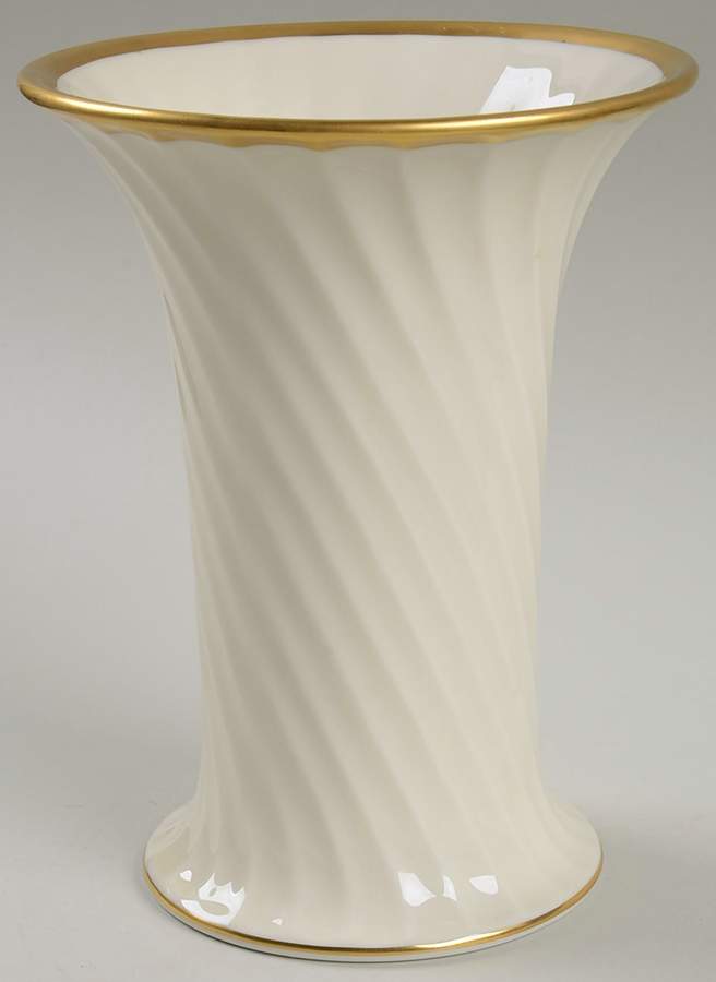 Swirl Cream 7" Vase by Fitz & Floyd-1