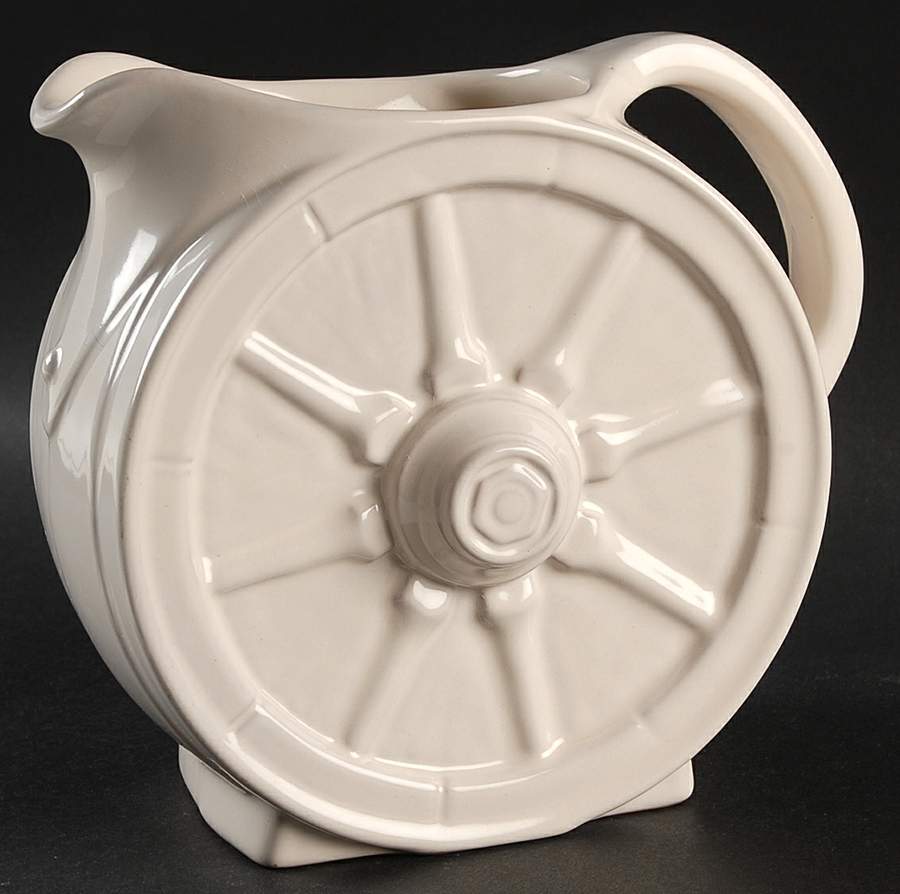 Wagon Wheel Cream 56 Oz Pitcher by Frankoma-1