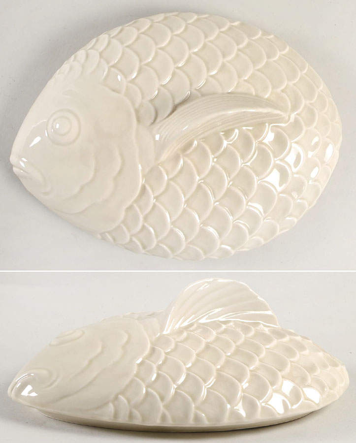 Shell with Fish (Giftware) Lid for Fish Shaped Server by Fitz & Floyd-1