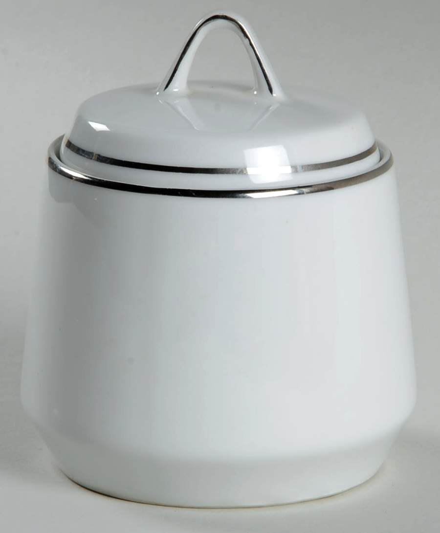 Silver Stream Sugar Bowl & Lid by Friedrich Kaestner-1