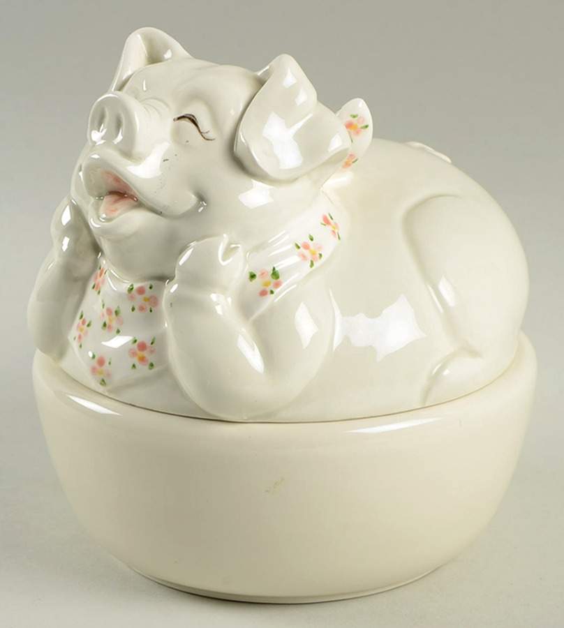 Pigs Candy Box & Lid by Fitz & Floyd-1