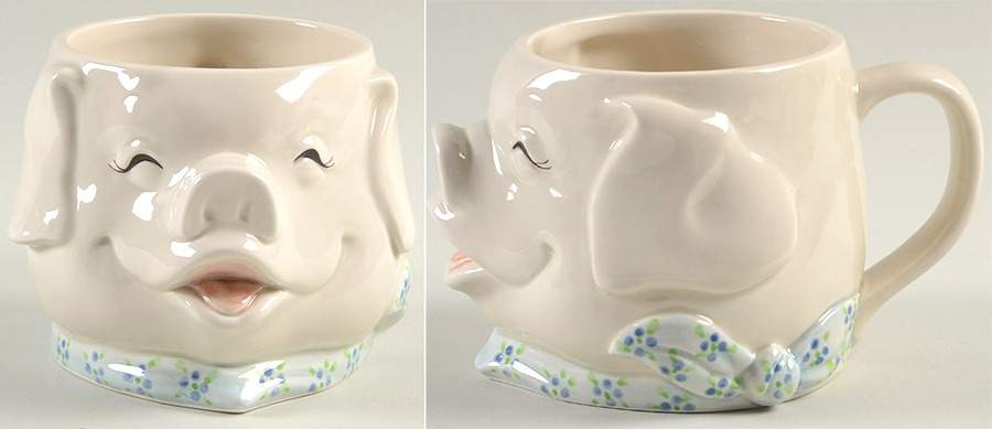 Pigs Mug by Fitz & Floyd-1