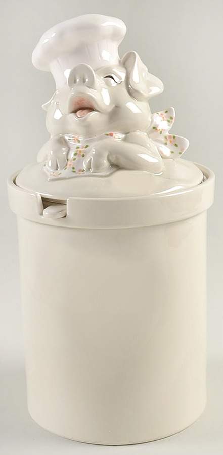 Pigs Drip Jar w/ Lid & Strainer by Fitz & Floyd-1