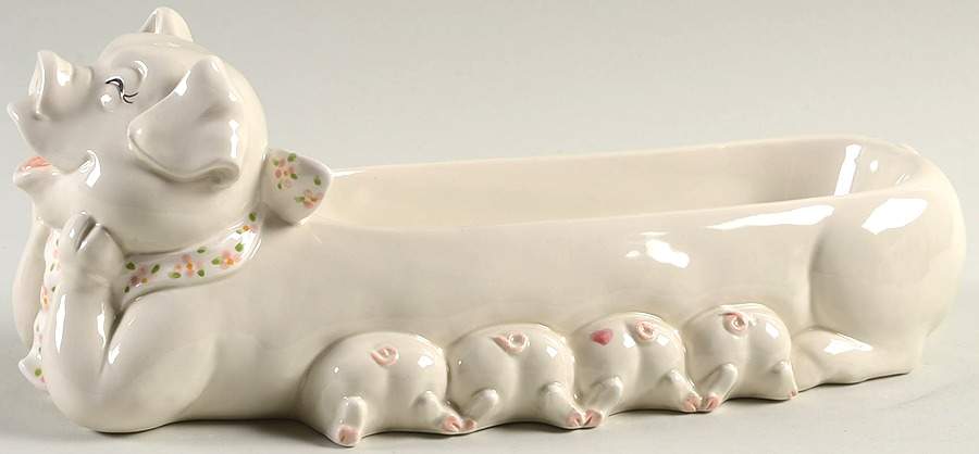 Pigs 11" Cracker Tray by Fitz & Floyd-1