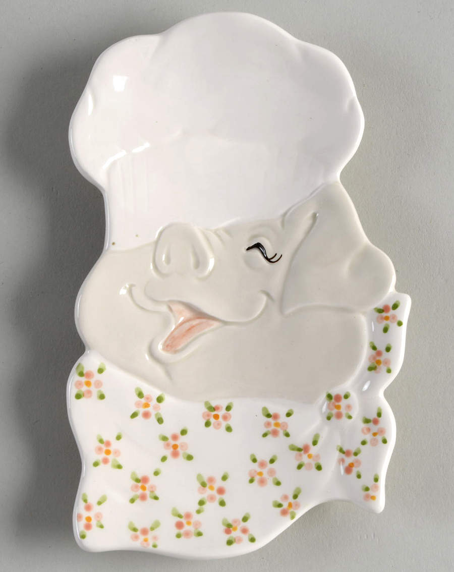 Pigs Spoon Rest/Holder (Holds 1 Spoon) by Fitz & Floyd-1