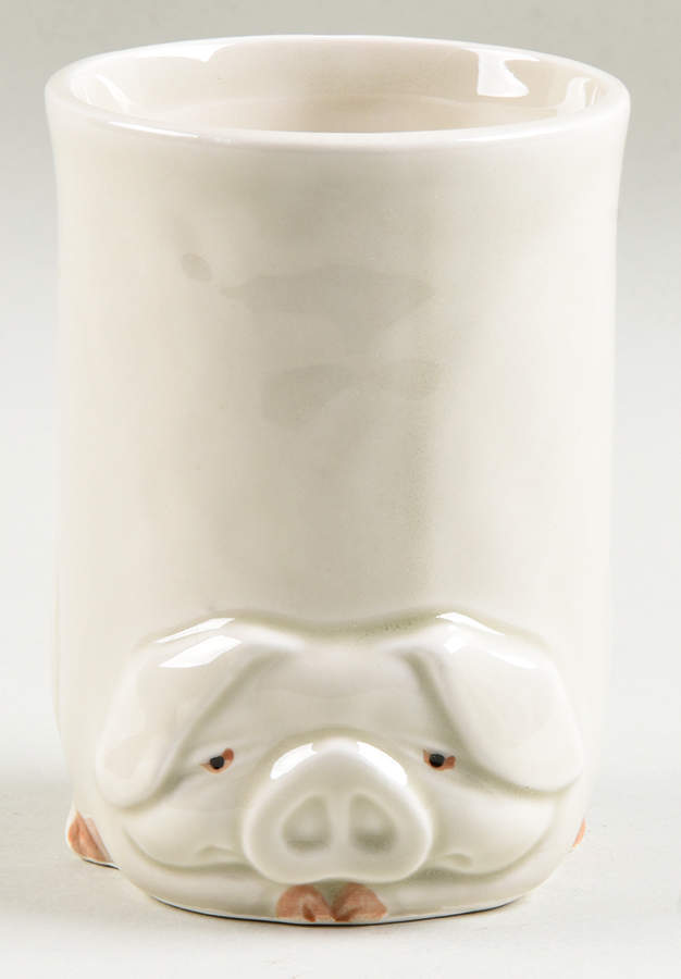 Pigs China Bathroom Tumbler by Fitz & Floyd-1