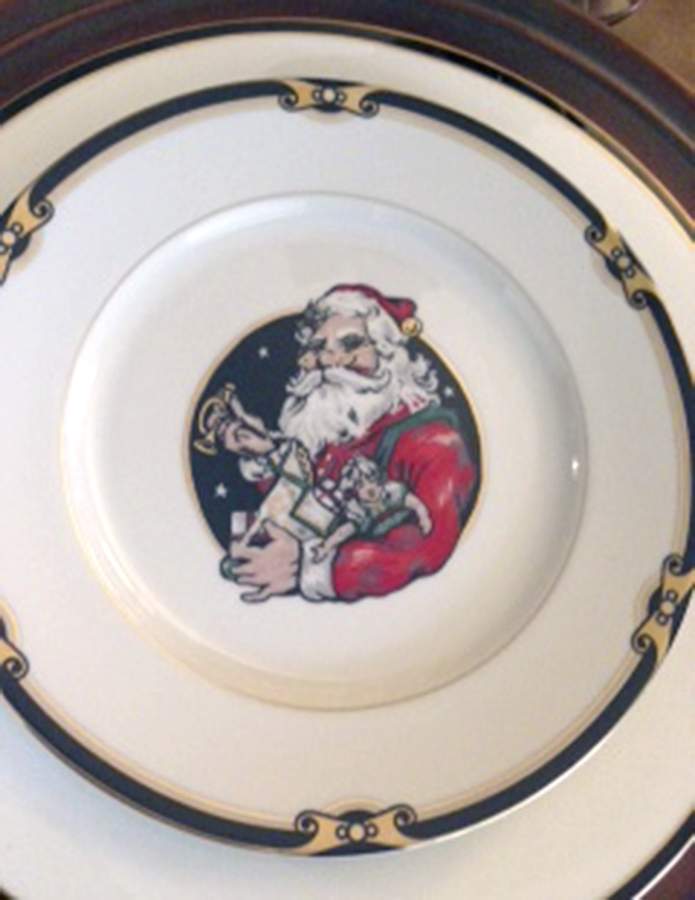Santa's Workshop Dinner Plate by Fitz & Floyd-1