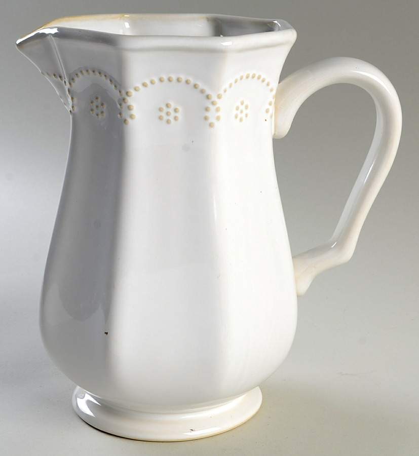 Fontinella White 96 Oz Pitcher by Food Network-1