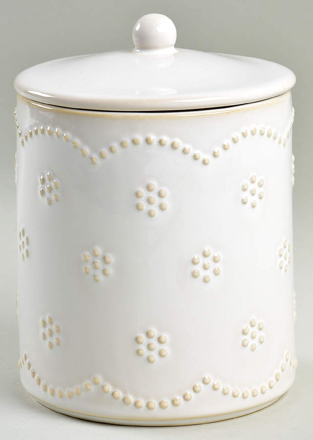 Fontinella White Medium Canister & Lid by Food Network-1