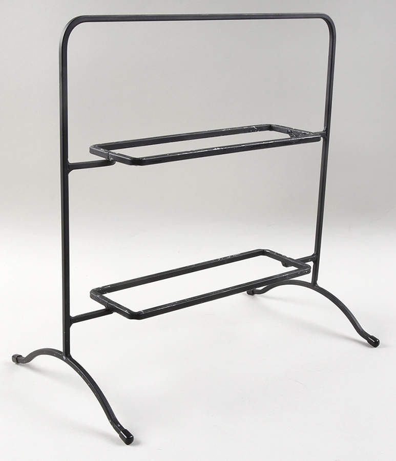 Fontinella White Metal Stand for 2 Tier Rectangular Tray Set by Food Network-1