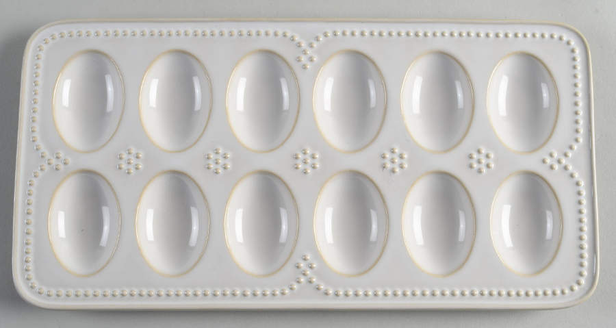 Fontinella White Deviled Egg Plate by Food Network-1