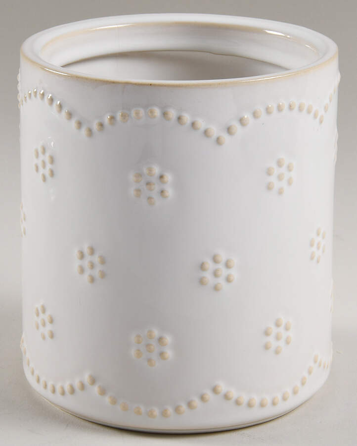 Fontinella White Medium Canister No Lid by Food Network-1
