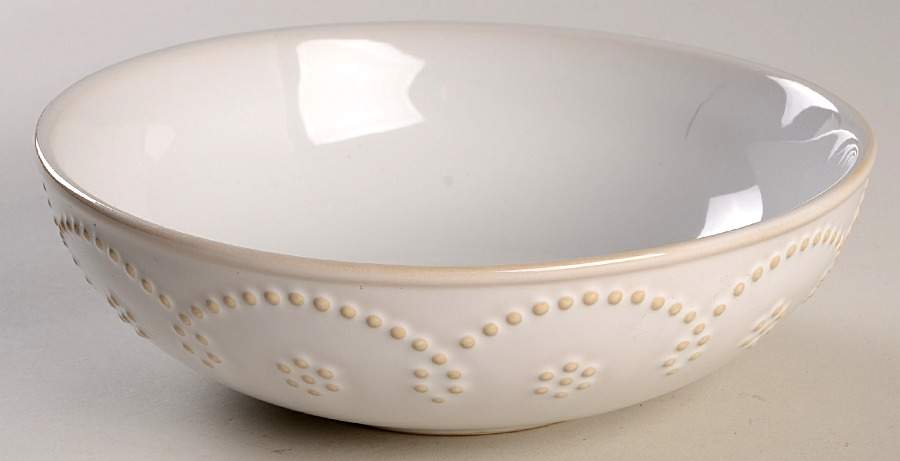 Fontinella White 7" Individual Pasta Bowl by Food Network-1