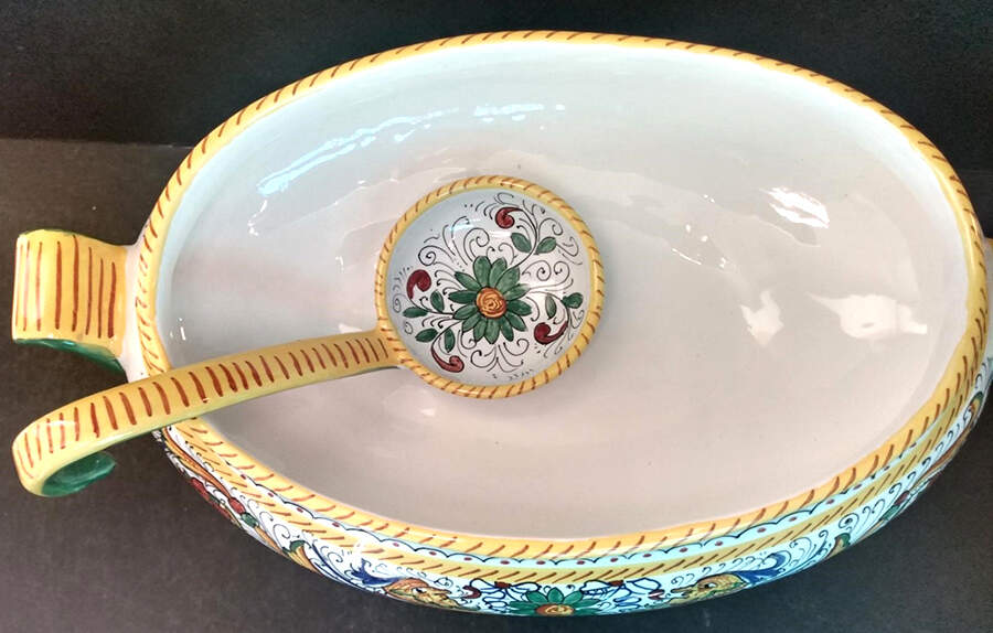Raffaellesco Tureen Ladle by Fima Deruta-1