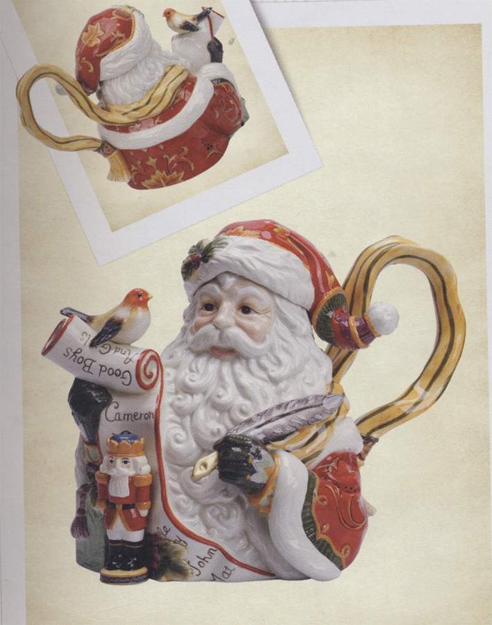 Regal Holiday Figural Teapot & Lid by Fitz & Floyd-1