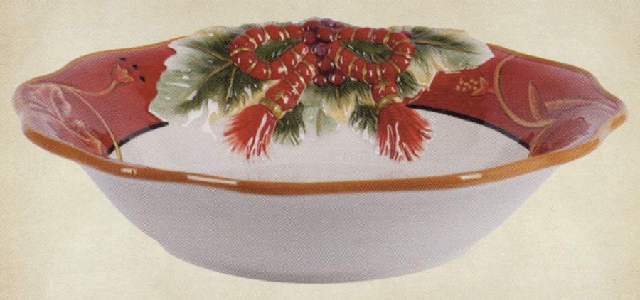 Regal Holiday 12" Round Vegetable Bowl by Fitz & Floyd-1