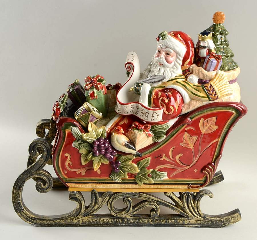 Regal Holiday Figural Cookie Jar & Lid by Fitz & Floyd-1
