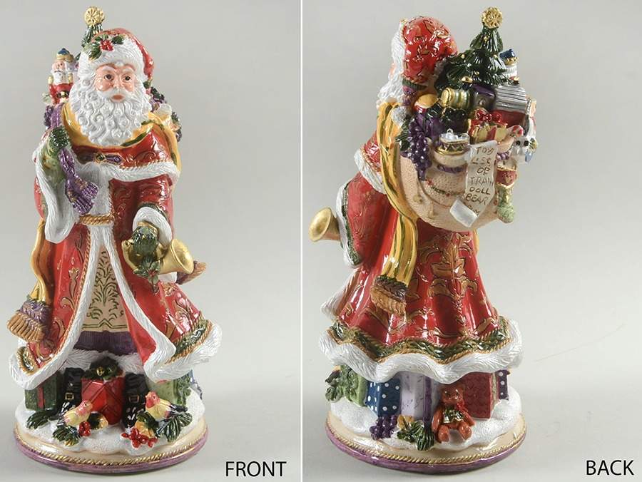 Regal Holiday Santa Musical Figurine by Fitz & Floyd-1