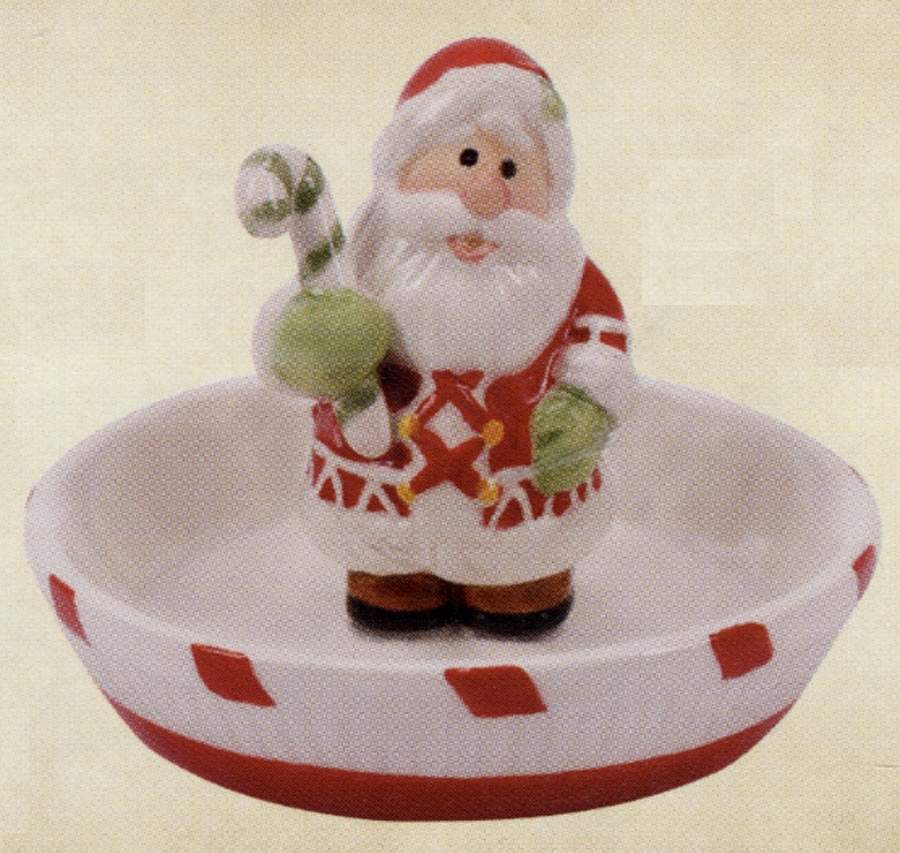 Candy Cane Santa Ring Holder by Fitz & Floyd-1