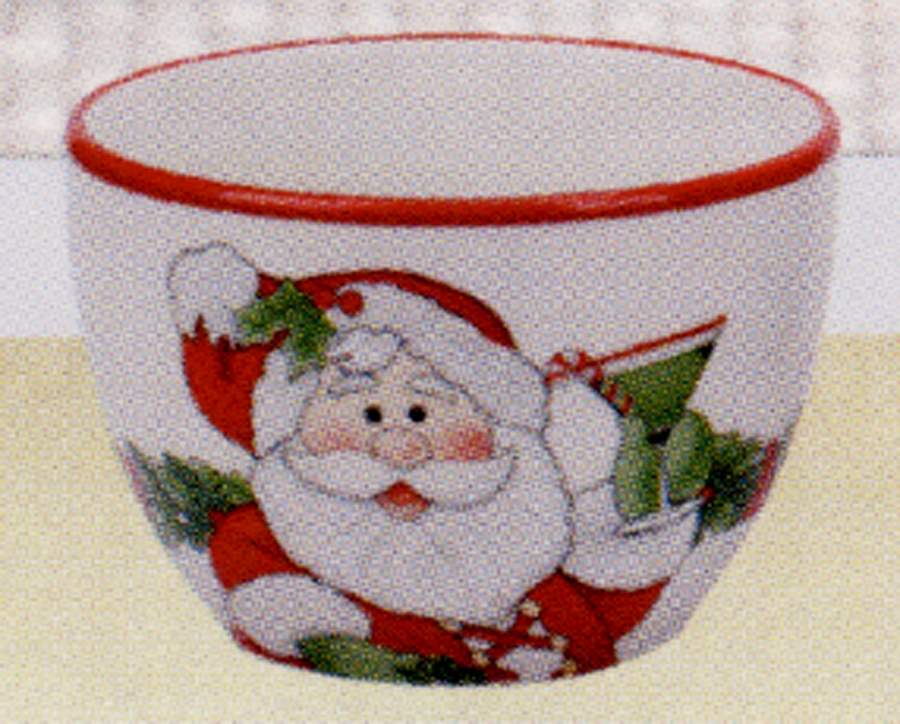Candy Cane Santa 4" Nesting Bowl by Fitz & Floyd-1