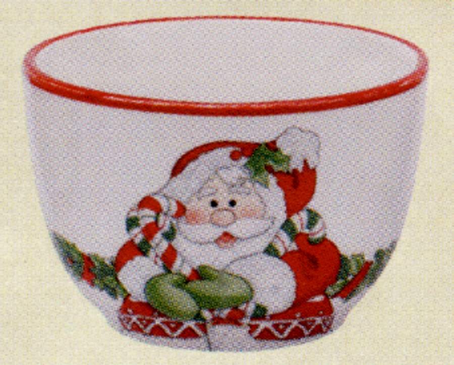 Candy Cane Santa 4" Nesting Bowl by Fitz & Floyd-1