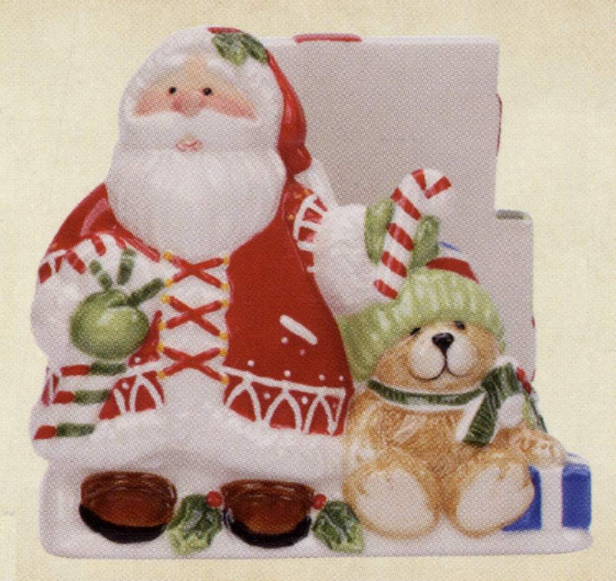 Candy Cane Santa Figural Napkin Holder by Fitz & Floyd-1