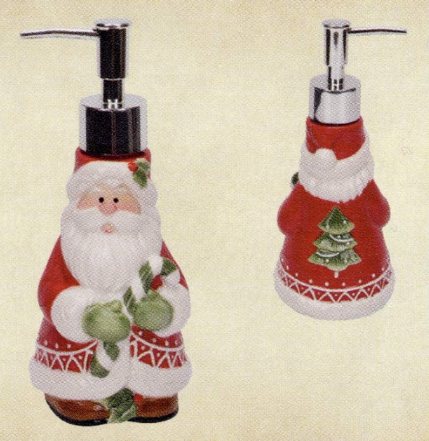 Candy Cane Santa Lotion Dispenser by Fitz & Floyd-1