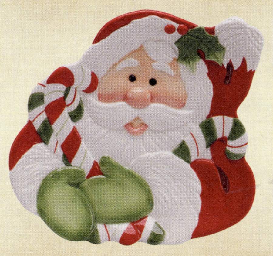 Candy Cane Santa Canape Plate by Fitz & Floyd-1