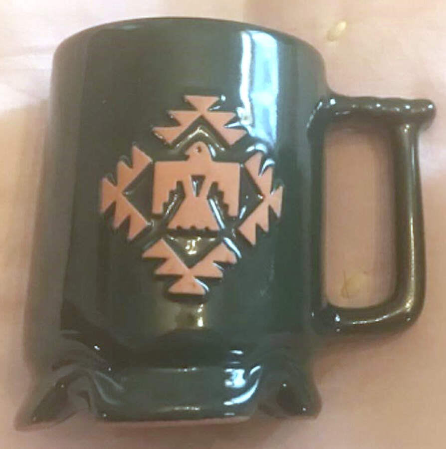 Native American Forest Green Mug by Frankoma-1