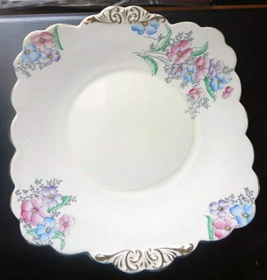 V2053 Square Handled Cake Plate by Foley-1