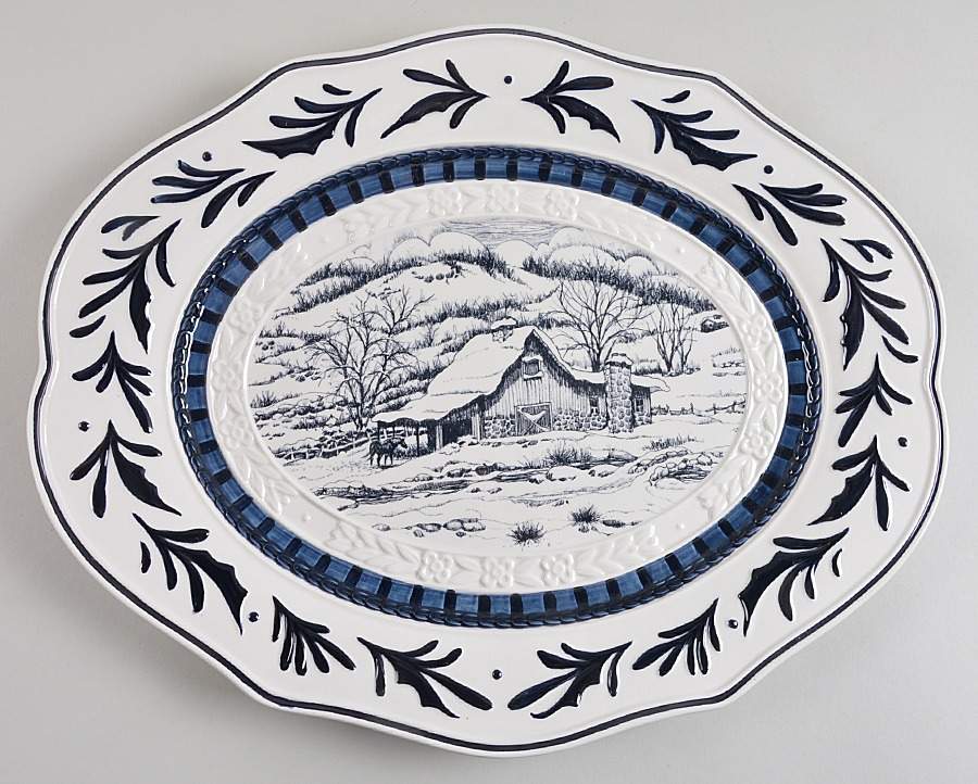 Bristol 17" Oval Serving Platter by Fitz & Floyd-1
