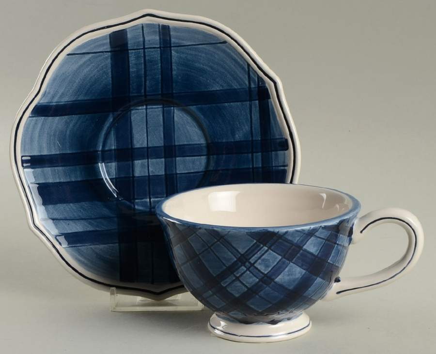 Bristol Footed Cup & Saucer Set by Fitz & Floyd-1