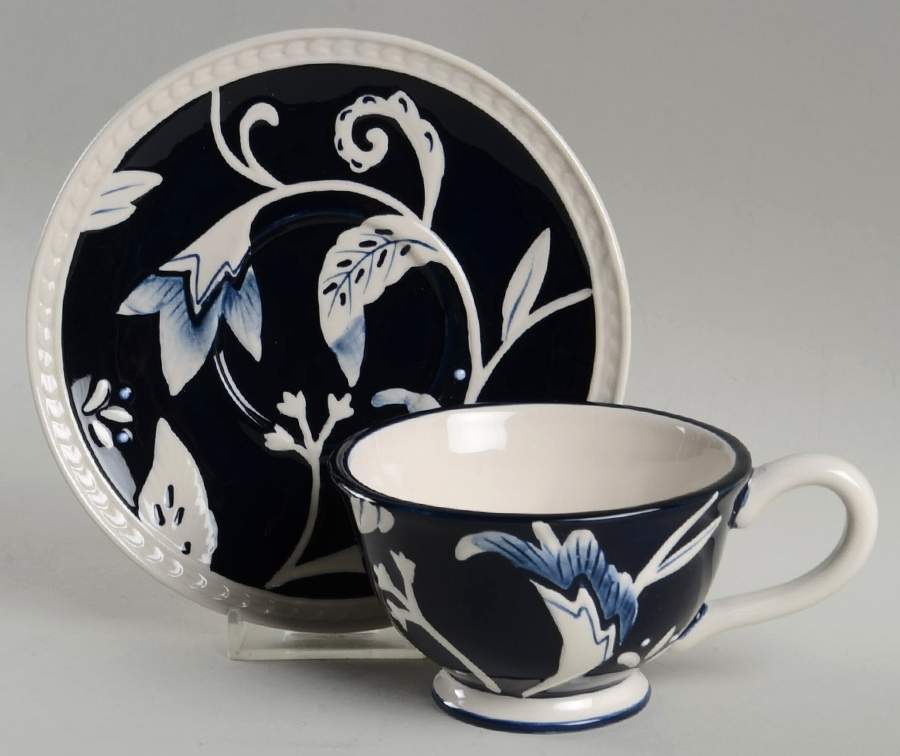 Bristol Footed Cup & Saucer Set by Fitz & Floyd-1