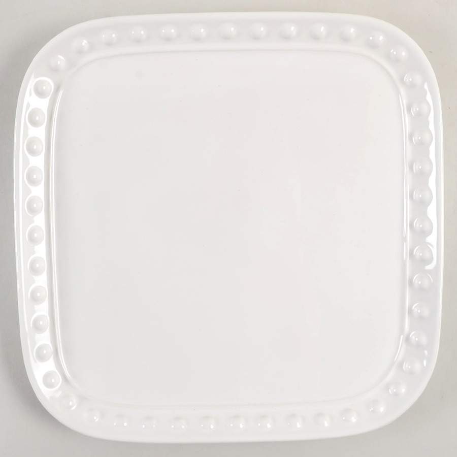 Delmar White Square Dinner Plate by Fapor (Portugal)-1