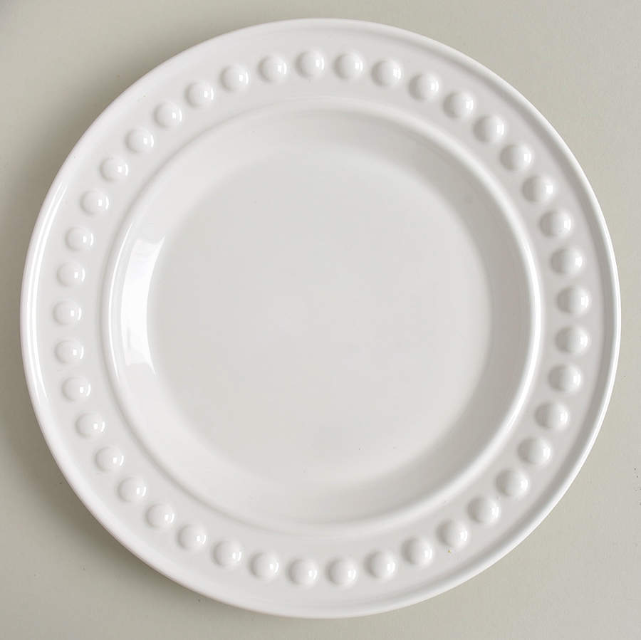 Delmar White Salad Plate by Fapor (Portugal)-1