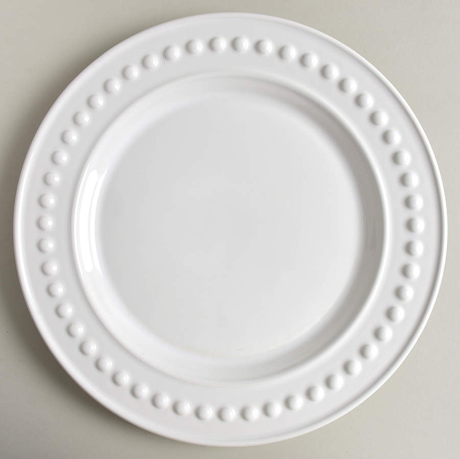 Delmar White Dinner Plate by Fapor (Portugal)-1