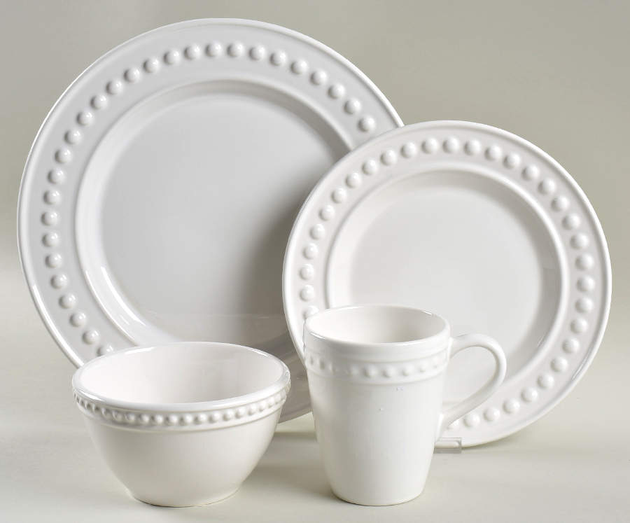 Delmar White 4 Piece Place Setting by Fapor (Portugal)-1