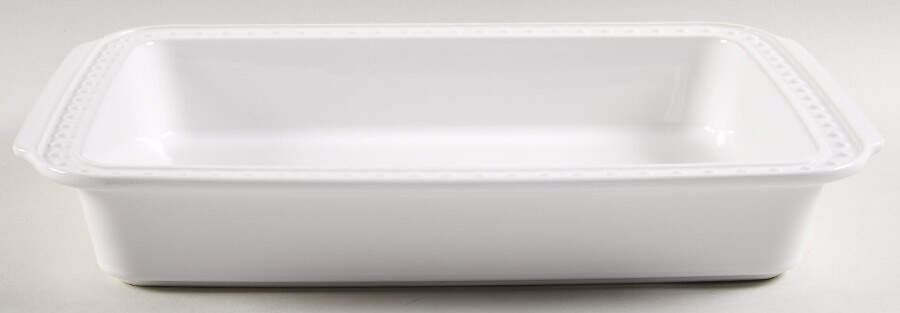 Delmar White 15" Rectangular Baker by Fapor (Portugal)-1