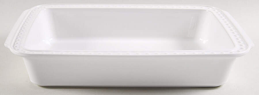 Delmar White 13"  Rectangular Baker by Fapor (Portugal)-1
