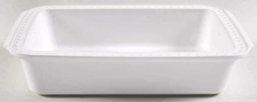 Delmar White 11" Rectangular Baker by Fapor (Portugal)-1